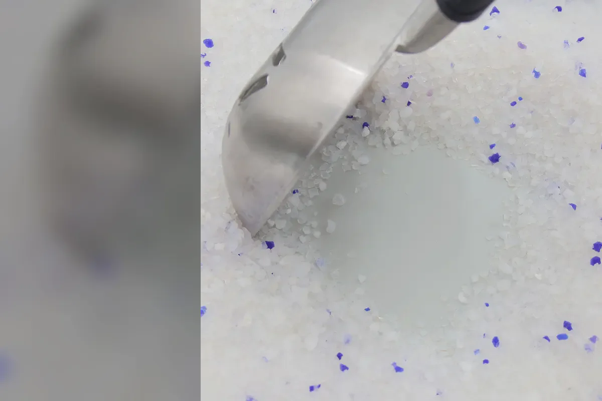 Official Emily pets silica gel cat litter crystals in use